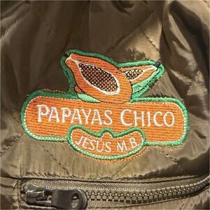 Maximos Brown Quilted Hooded Puffer Jacket Men's Size L Logo Zip Casual